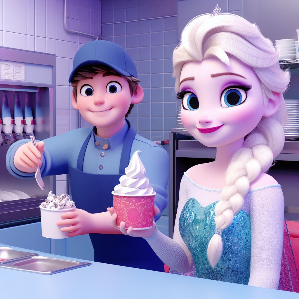 Elsa with her best employee by FloodUnversed on DeviantArt