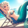 Elsa is so radiant as a mermaid