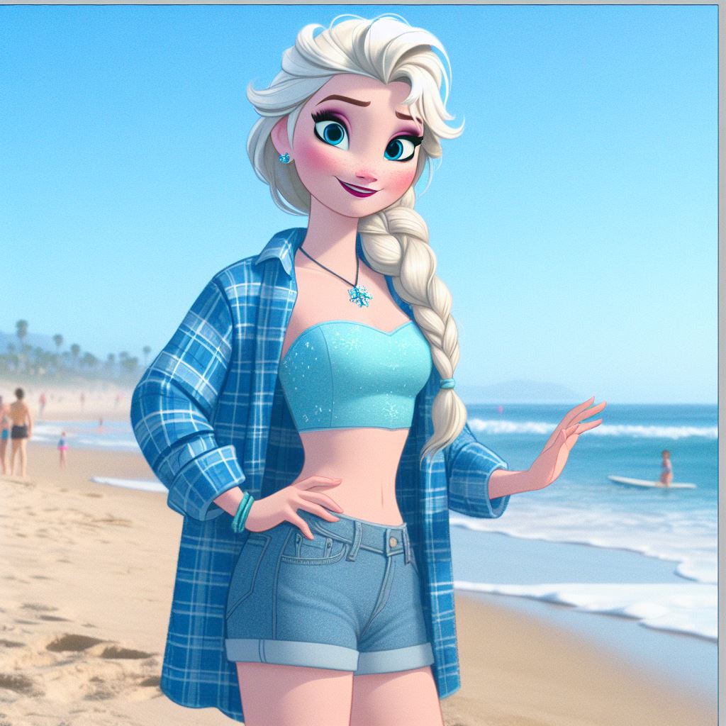 Elsa with a tube top by FloodUnversed on DeviantArt