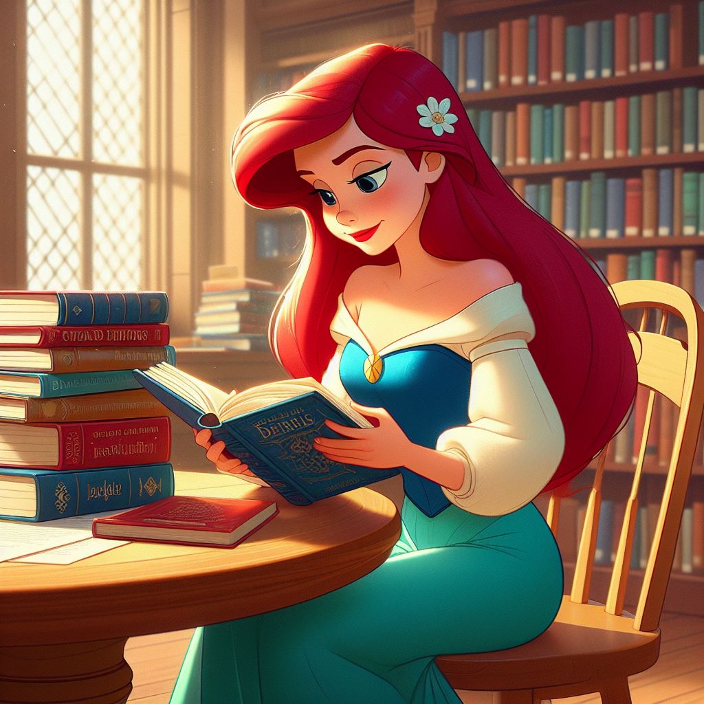 Library Ariel Ariel at Belle's favorite library by FloodUnversed on DeviantArt