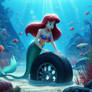 Ariel finds a tire