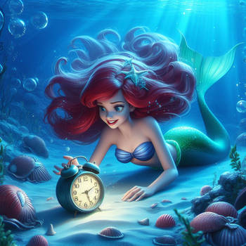 Ariel finds an alarm clock