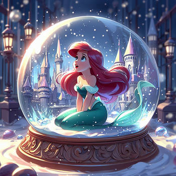 Ariel trapped in a snowglobe