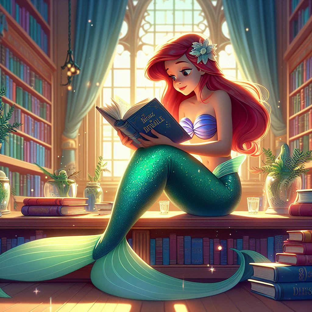 Library Ariel Ariel in the Beast's library by FloodUnversed on DeviantArt