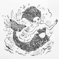 Zentangle Mermaid