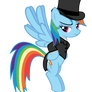 Rainbow Dash - Top hat and Tails.