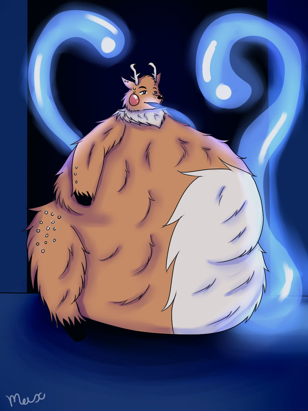 reindeer slime inflation by inflationrp on DeviantArt