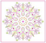 Pink-Green Felt-Tip Mandala by aartika-fractal-art