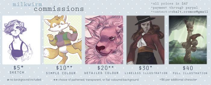 UPDATED commissions!