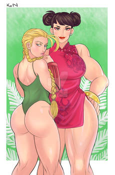 Fanart of Cammy White (Street Fighter) as a trans woman [OC][NSFW