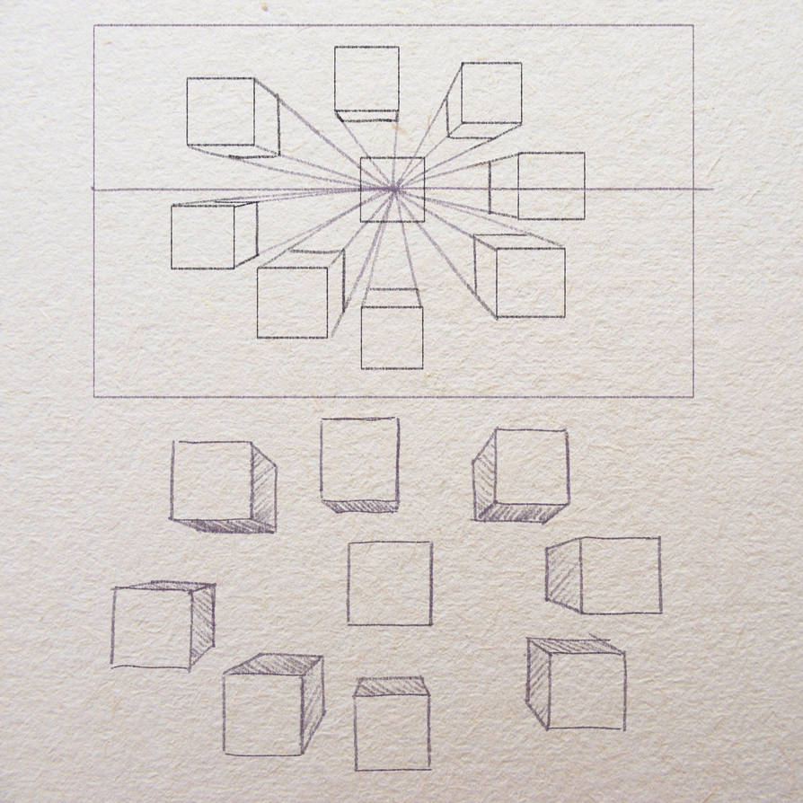 Box in one point perspective by Creideamhach on DeviantArt