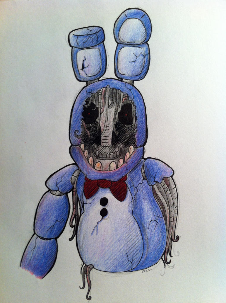 How To Draw Adventure Withered Bonnie From Fnaf.