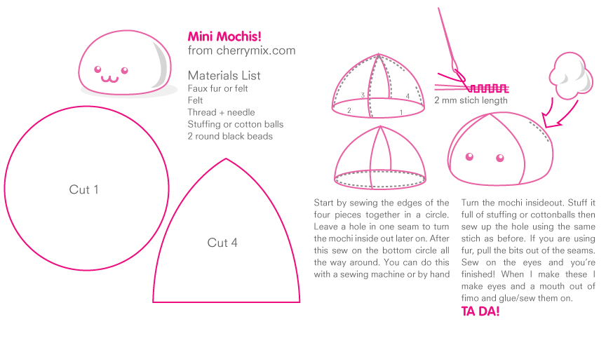 Mini Mochi Pattern Sheet