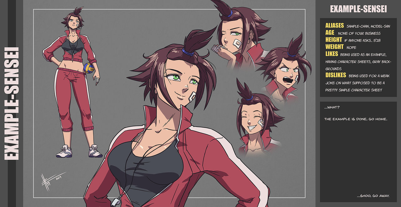 CHARACTER SHEET EXAMPLE v1 + commission info by ZeroHour99 on DeviantArt