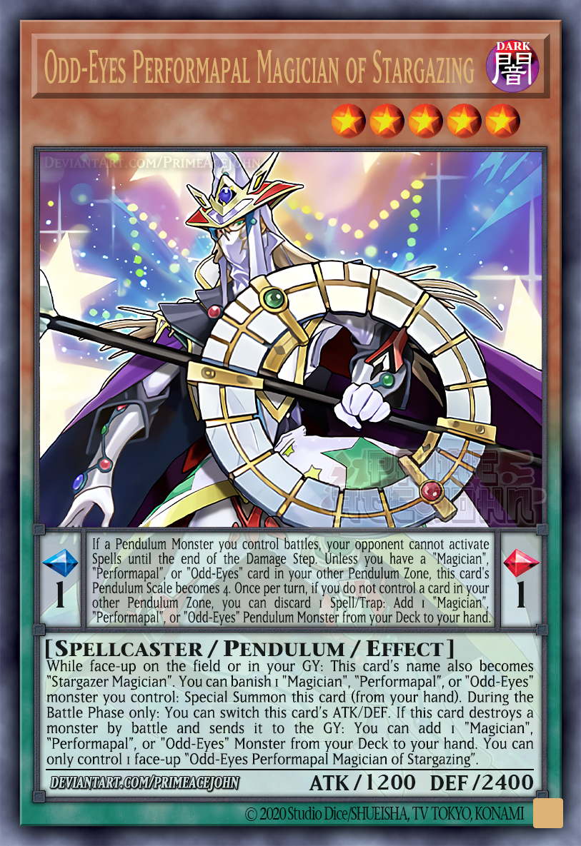 yugioh performapal odd eyes deck Complete Custom for Yu-Gi-Oh! ARC-V you can gain LP equal to that Pendulum Monsters ATK.Monster Effect Odd-Eyes Performapal Magician of Stargazing