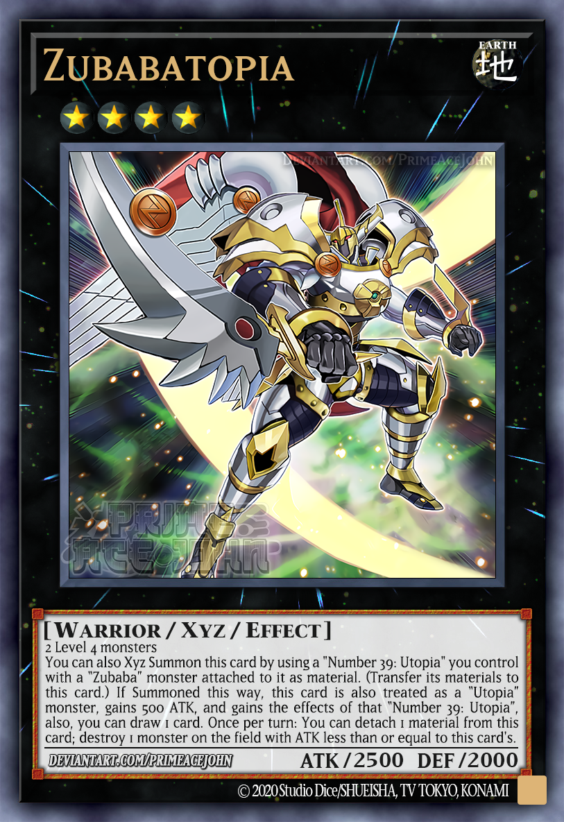 utopia cards yugioh Yu-Gi-Oh! - Number 39: - DUPO-EN104 - Ultra Rare - Limited Edition Mint / near mint condition trading card Zubabatopia by PrimeAceJohn on DeviantArt