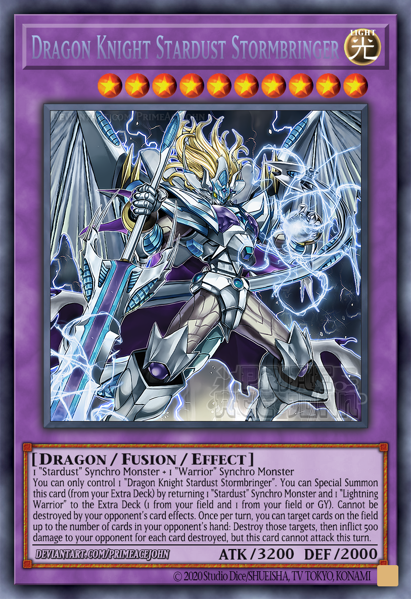 dragon knight yugioh card Yu-Gi-Oh! Master of DM7-002 until the End Phase Dragon Knight Stardust Stormbringer by