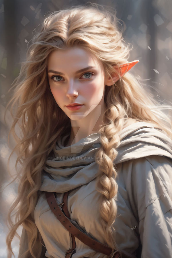 Winter gray Elf Ranger by 0binobi on DeviantArt