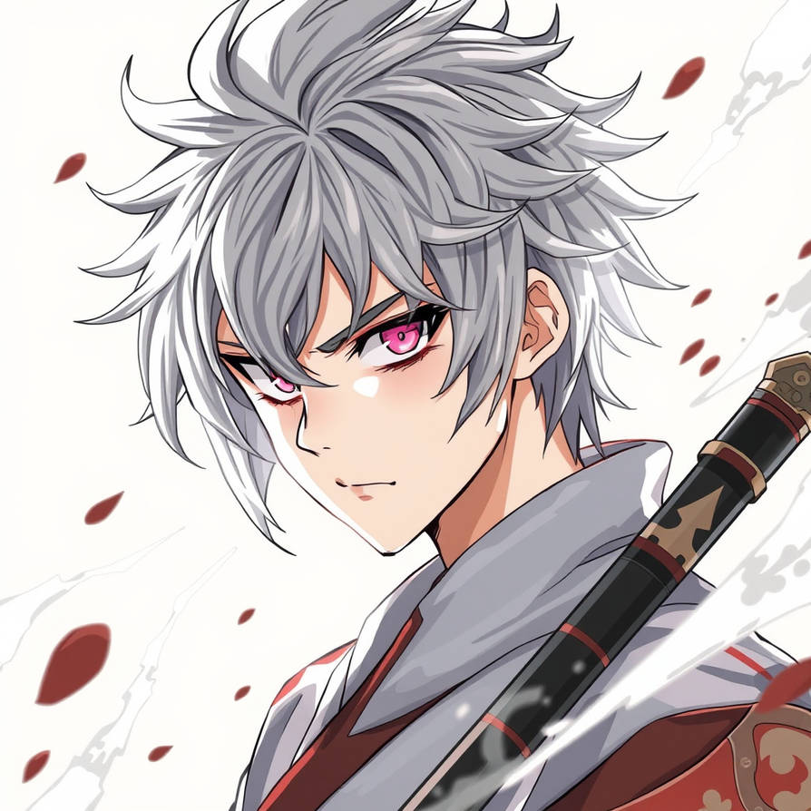 Gray Hair Boy, Genshin Impact Style, Anime, Warrio