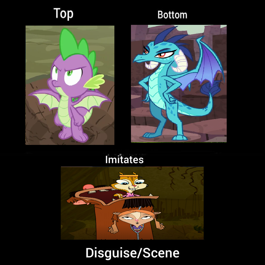Spike and Ember Imitate Zoop and Kira by powerpup97 on DeviantArt