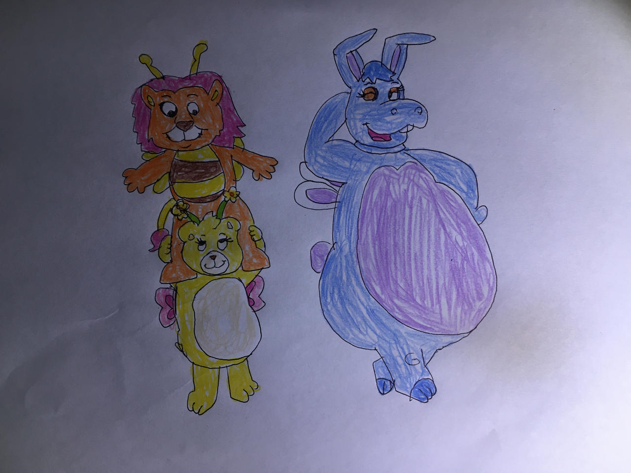 Bumblelion and Butterbear as Hoppo by powerpup97 on DeviantArt