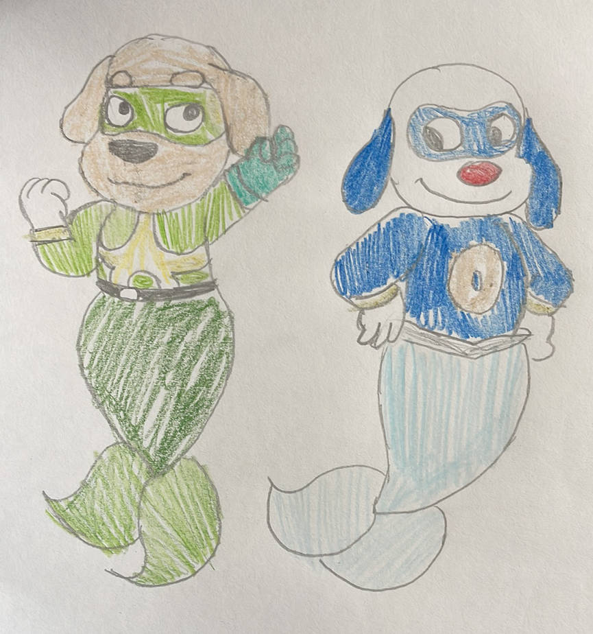 Super Mer-dogs: Hank and Ben by powerpup97 on DeviantArt