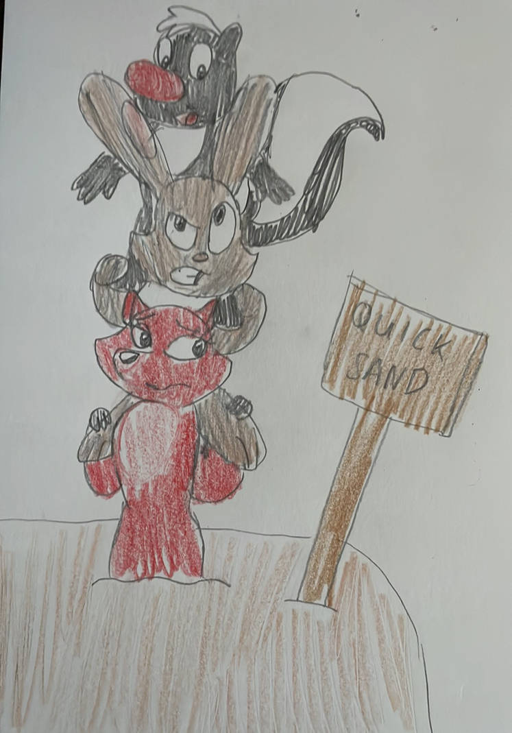 Quicksand Trios: Skunk, Rabbit and Fox by powerpup97 on DeviantArt