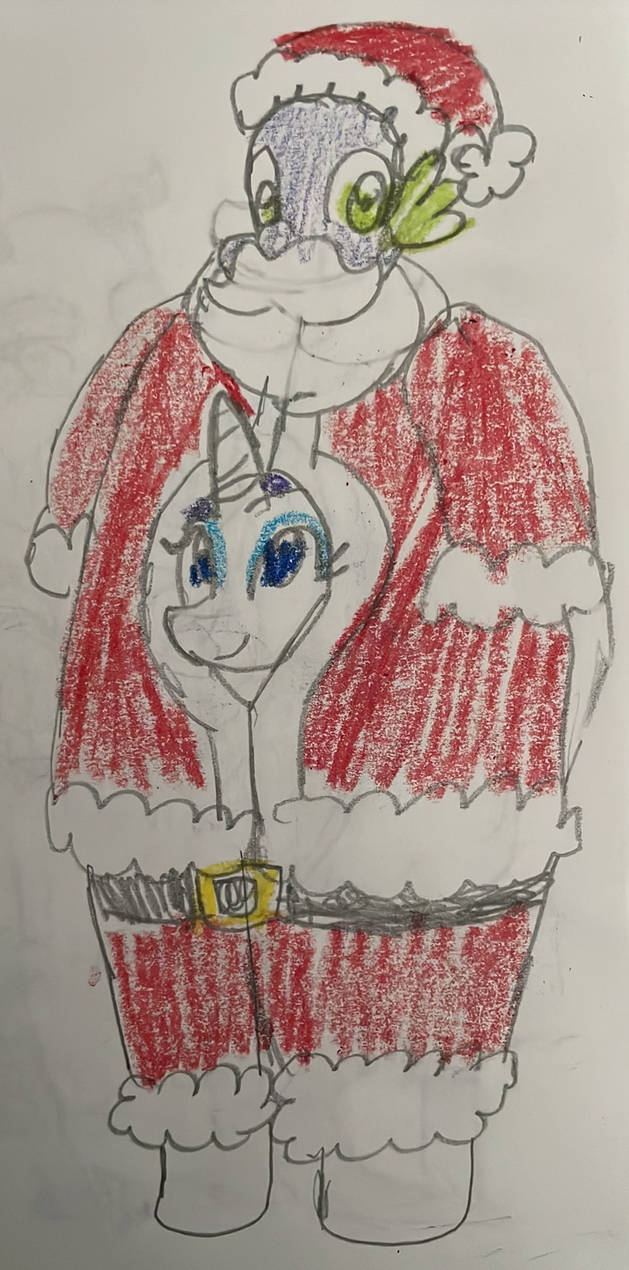 Santa TPT: Spike and Rarity by powerpup97 on DeviantArt
