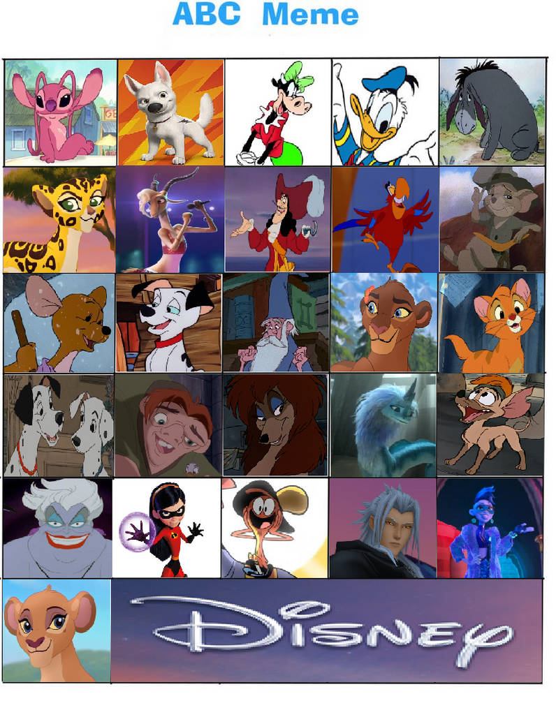 ABC Meme - Disney by powerpup97 on DeviantArt