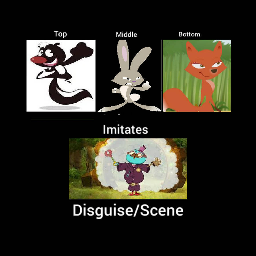 Skunk Rabbit and Fox Imitate This Disguise by powerpup97 on DeviantArt