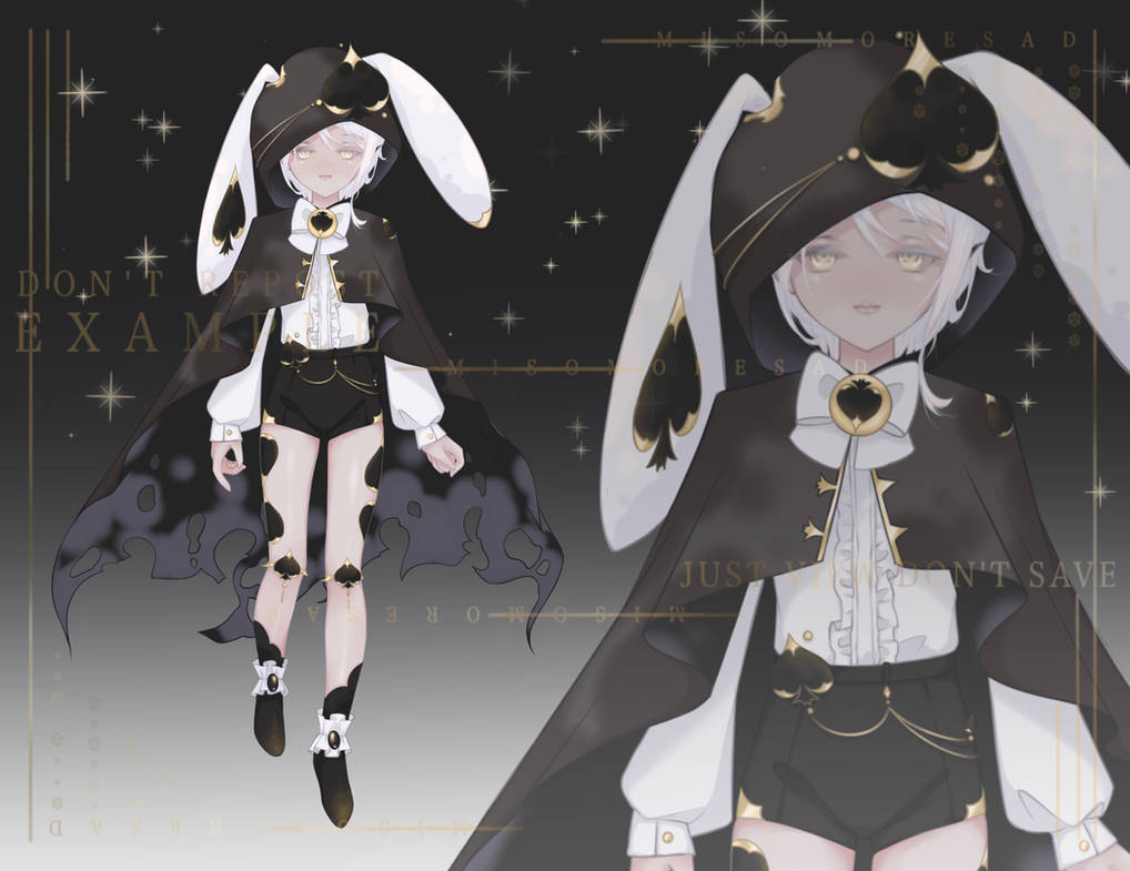 {Auction Close} Adoptable052 : Spades Cards Rabbit by misomoresad on ...