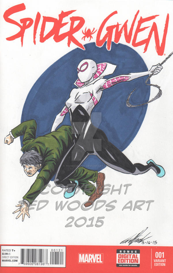 Spider-Gwen Sketch Cover--Amazing Fantasy #15
