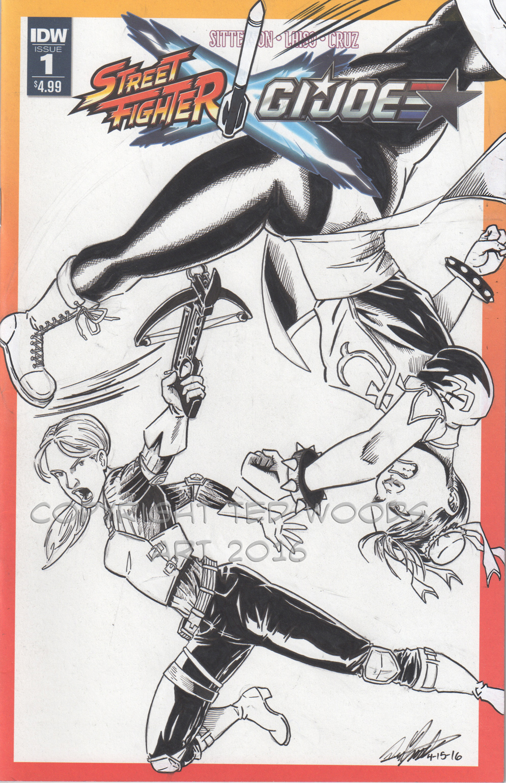 Street Fighter GI Joe Sketch Cover