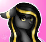 Umbreon Pony [redraw] by Yuffinene