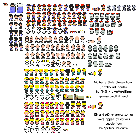 Chosen Four- M3 Style Sprites by TinSil on DeviantArt