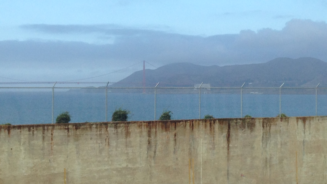 View of the Golden Gate Bridge from Alcatraz