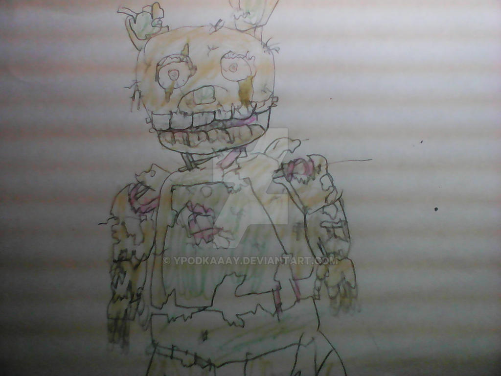 Springtrap drawing by YpodkaaaY on DeviantArt