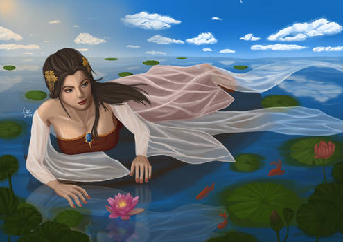 Girl in the lake.