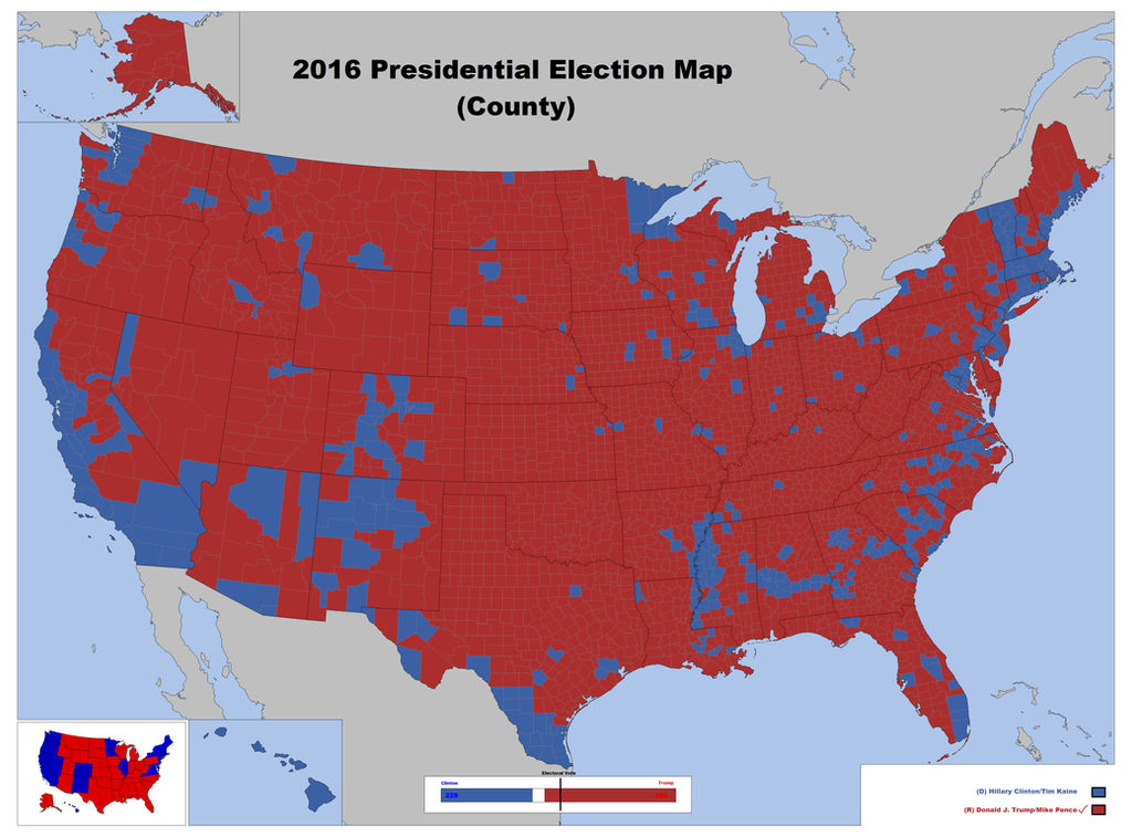 2016 Presidential Election Map (County)