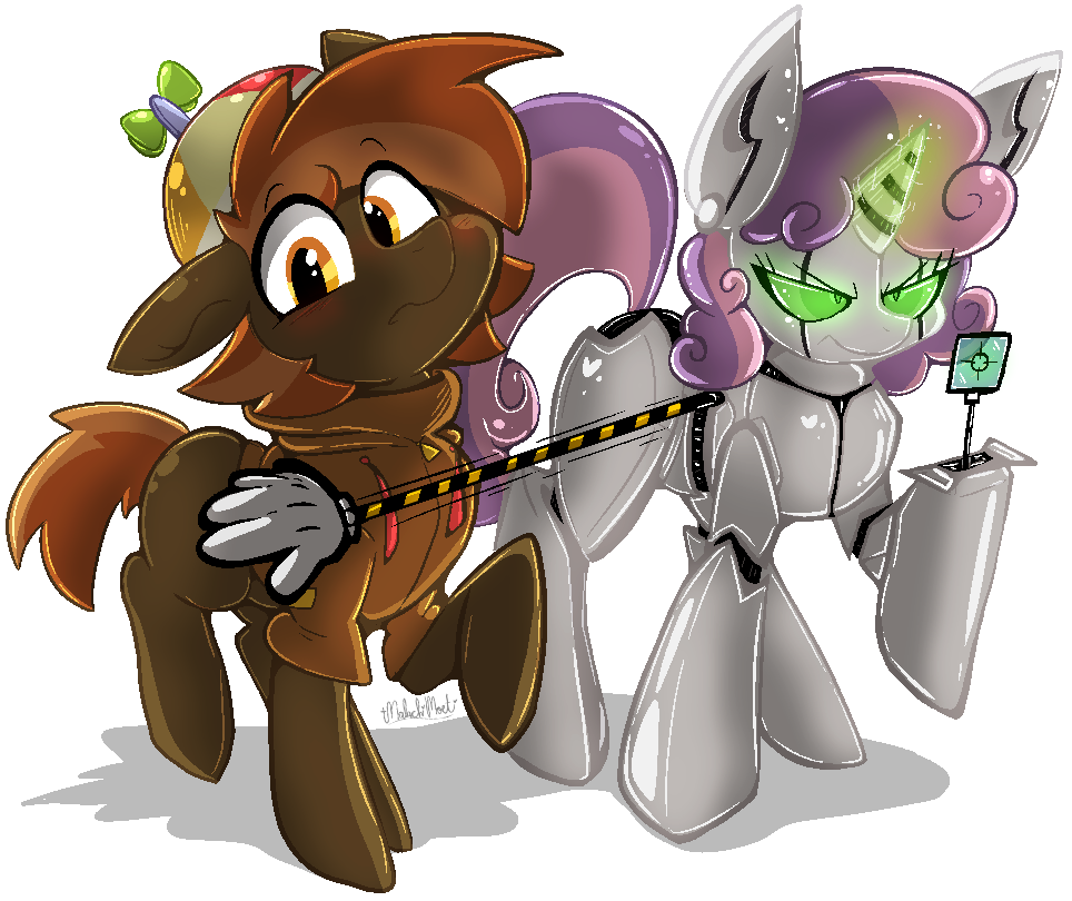 Deviantart Buttonmash1000 Button Mash and Sweetie Bot by MalachiMoet on DeviantArt