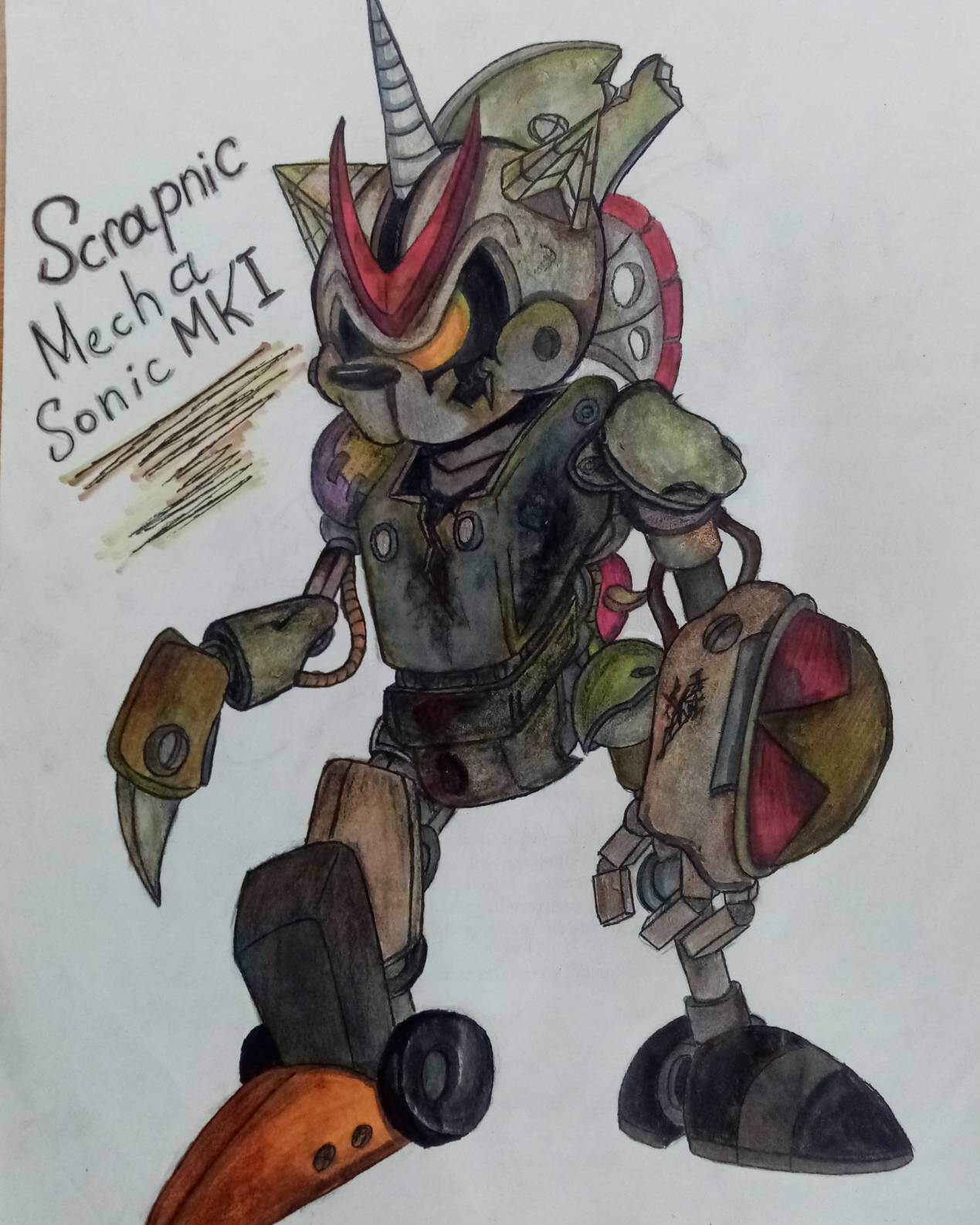 Scrapnik Mecha Sonic MK1 (Silver Sonic) by Not-Here-All-Night on DeviantArt