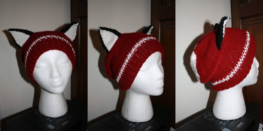 Custom Color Fox Hat Commission by itsthekitsunekid