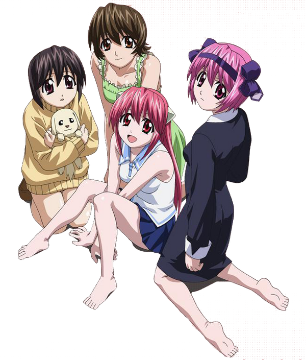 Elfen Lied girls -Render- by altosalvationz