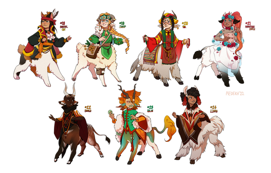 [Closed] Chibi taurs Designs 18-24