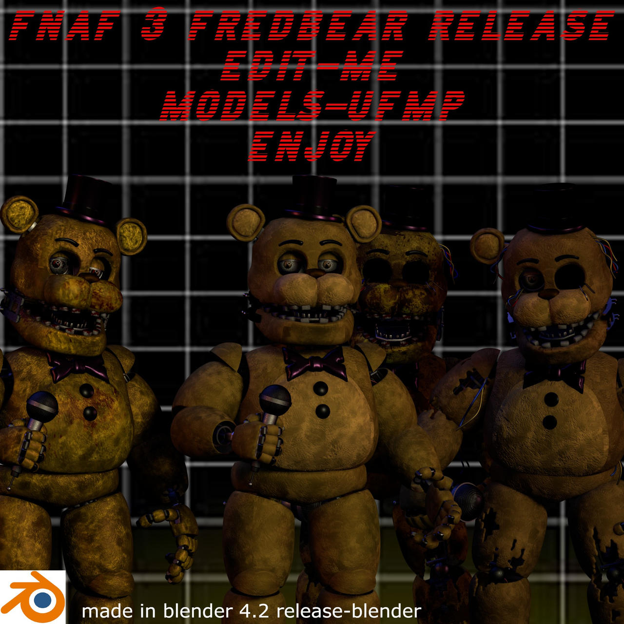 fnaf 3 fredbear release blender4.2+