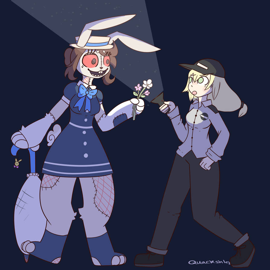 Vanny And The Security Gal By Quackshley On Deviantart