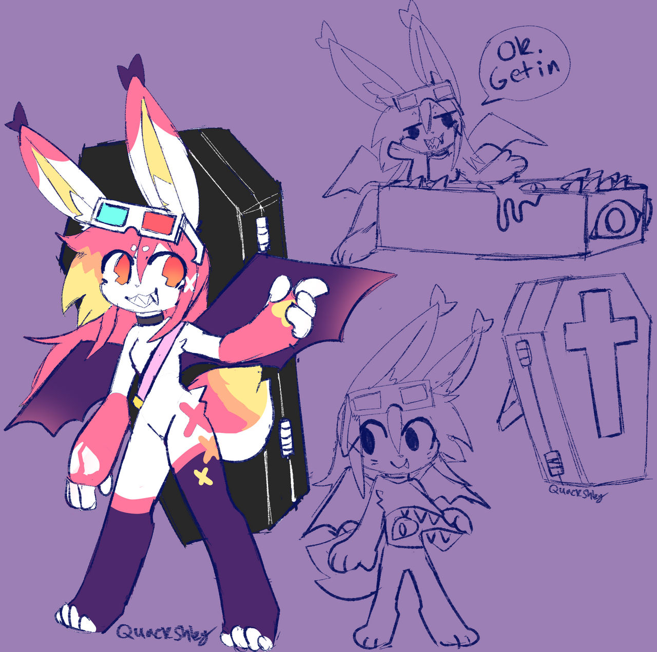 Vampire Rabbit Deviantart Vampire rabbit mimic thing by Quackshley on DeviantArt