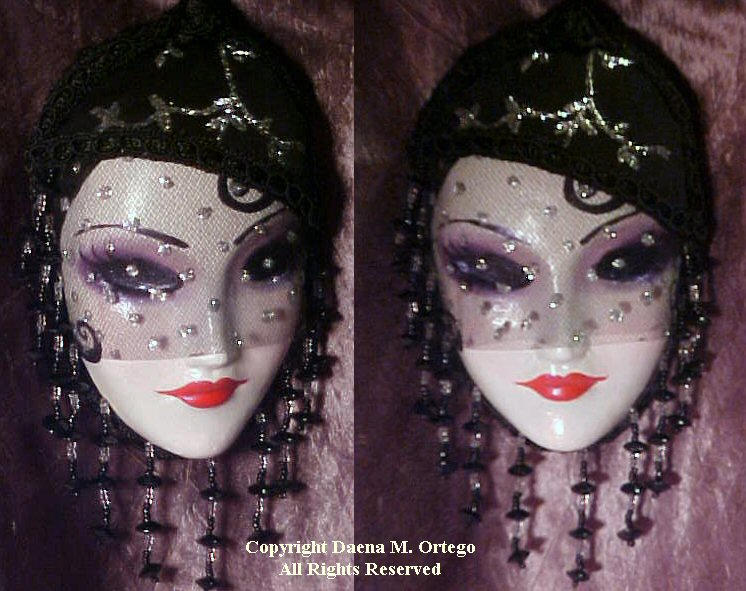 Silver Flapper mini-mask by DaenaCat on DeviantArt