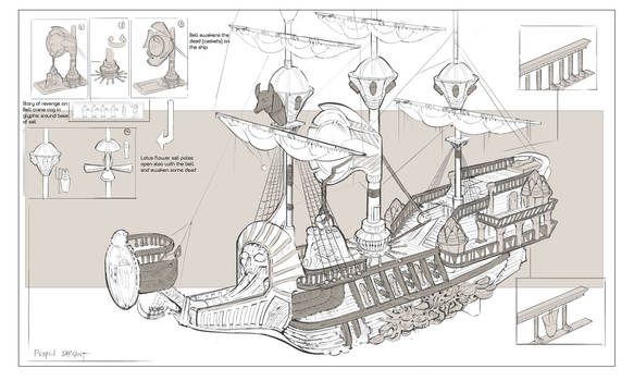 Egyption style cursed galleon