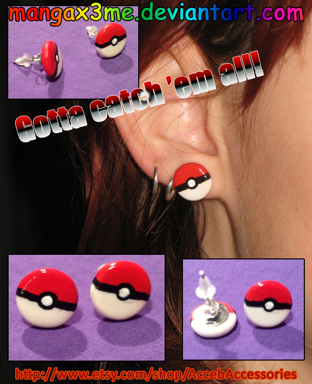 Pokemon Pokeball earrings